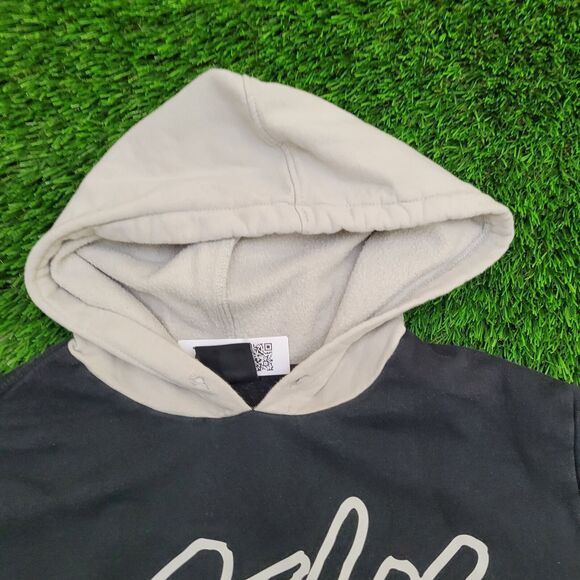 FUBU Colorblock Hoodie Small 20x24 Black Cream - Picture 11 of 13